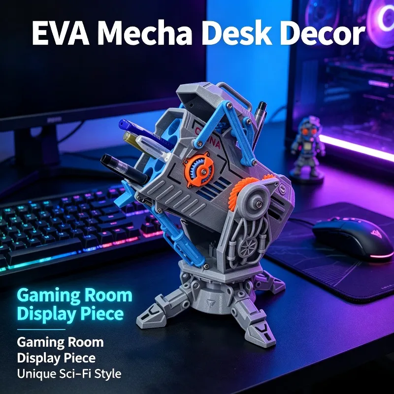 

Evangelion Pen Holder EVA Anime Action Figure 3D Printed Products Desktop Ornament Decoration Christmas Birthday Stationery Gift