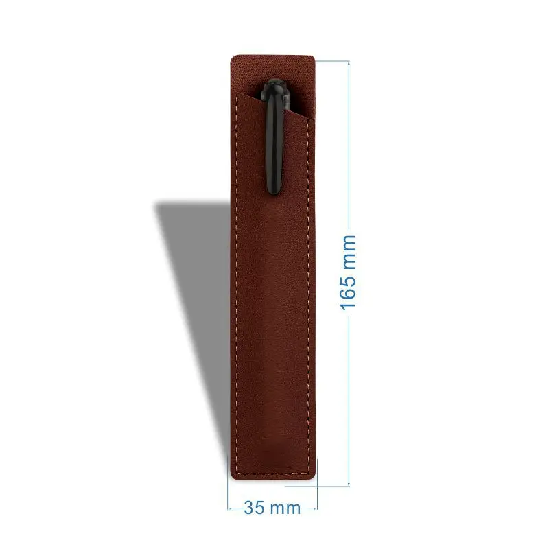 Leather PU Pencil Case School Pen Storage Bag Pen Case Portable Pen Protective Sleeve Small Sign Pen Cover Leather Case Gifts