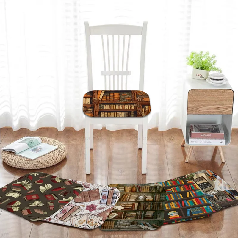 Library Books card Cushion Mat Simplicity Multi-Color Dining Chair Cushion Circular Decoration Seat For Outdoor Garden Cushions