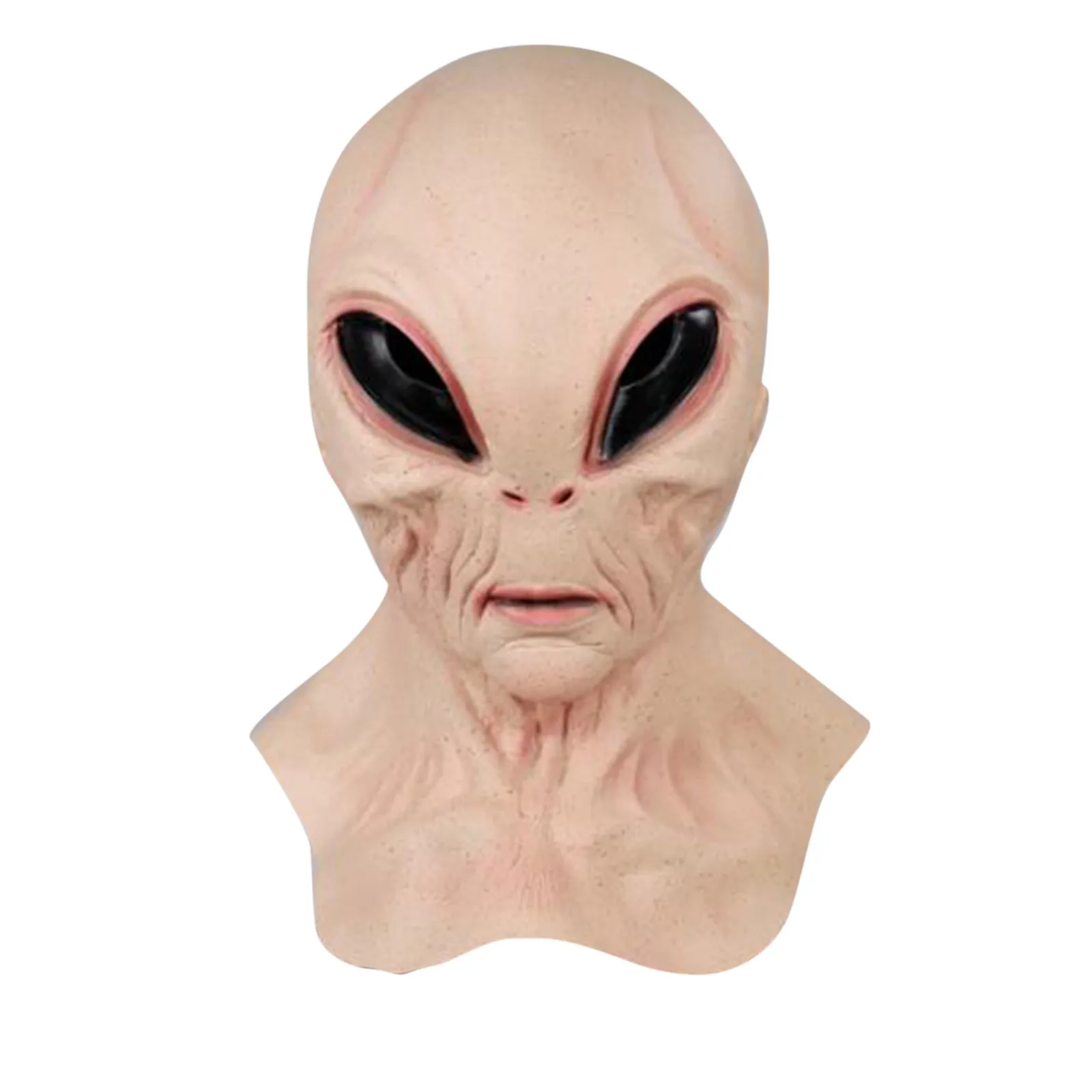 

Halloween Alien Mask Terror Headset Latex Prop Party Terrifying Atmosphere Cosplay Soft Full Face Mask Haunted House Dress-Up