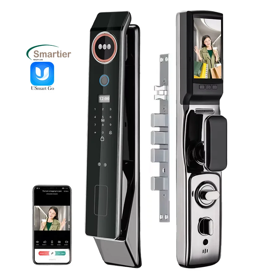 

Заводская цена Smartier, замок приложений Wi-Fi с распознаванием лиц, биометрический отпечаток пальца, поддержка Cerradura, функция внутренней связи