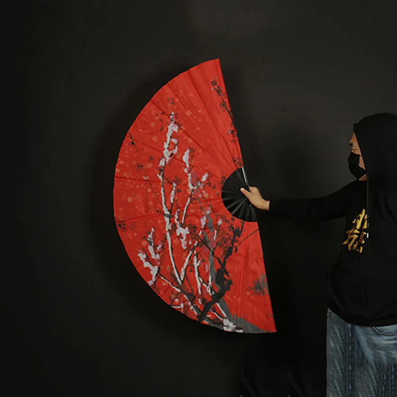 مروحة زهر البرقوق الجامبو (قابلة للطي) خدع سحرية مروحة كبيرة ساحر مرحلة التلاعب أوهام روتينية حيل Mentalism الدعائم #2