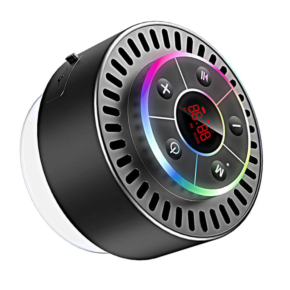 FM Radio Black Bluetooth-Compatible 360 Amplified Stereo 600mAh Battery Bluetooth-Compatible 5.2 Home Relaxation