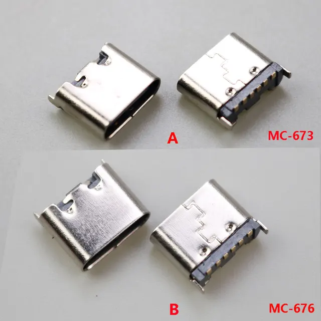 5szt 6-pinowe pionowe złącze SMT typu C USB 3.1 żeńskie SMD do projektowania PCB DIY wysokoprądowe ładowanie 6P