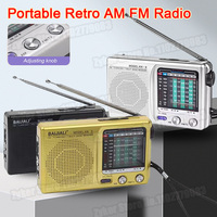 KK9 FM Radio Mini Portable Pocket Radio LCD Digital Display Full Band AM FM Radio Radio Battery Operated With Telescopic Antenna