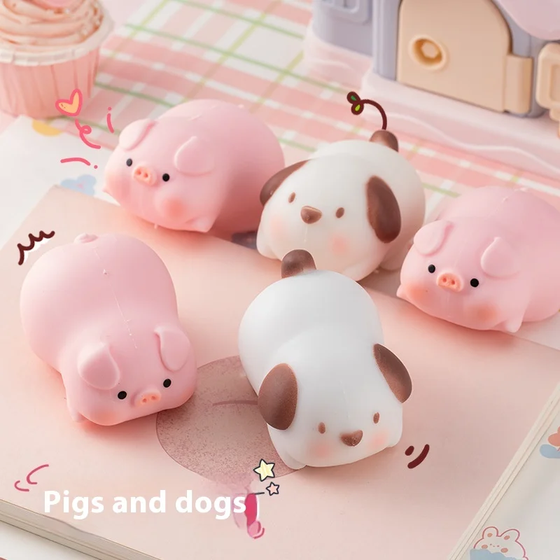 Grappig Trekken Huisdieren Squishy Speelgoed Puppy Piggy Rekbare Dieren Stressballen Volwassenen Kinderen Zintuiglijke Speeltherapie Anti Angst Fidget Speelgoed