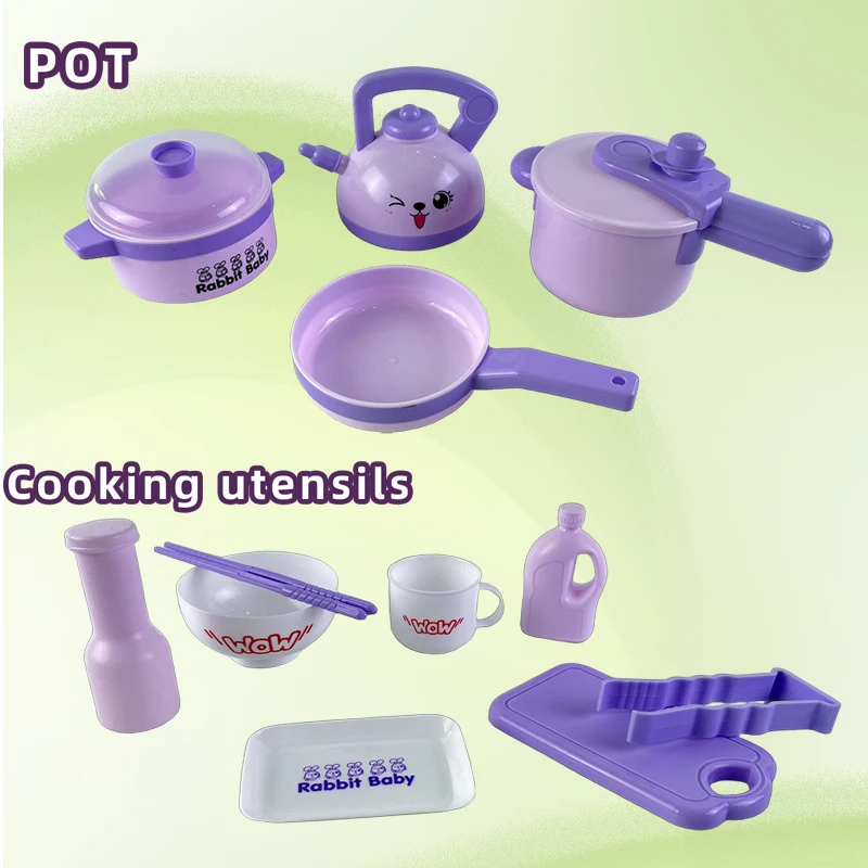 Set da gioco da cucina per bambini per 3+ – Include pentole, padelle, bollitore, utensili, barattoli di spezie, piatti e altro – Divertimento giocattolo da cucina per l'imaginativo