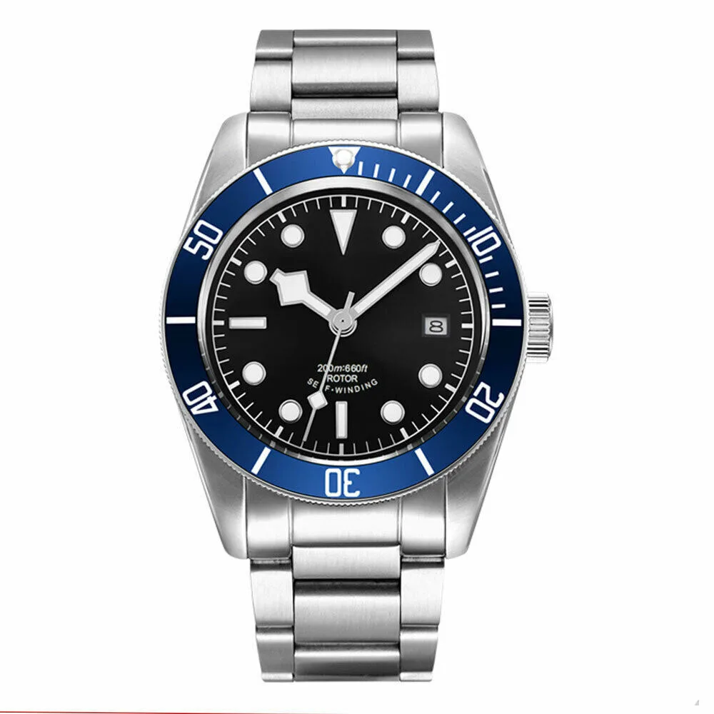 Custom Logo 41mm Men Watch Luxury Mechanical Wristwatches NH35 Automatic Watches 10BARS Dive Sapphire Luminous Watch Men Reloj