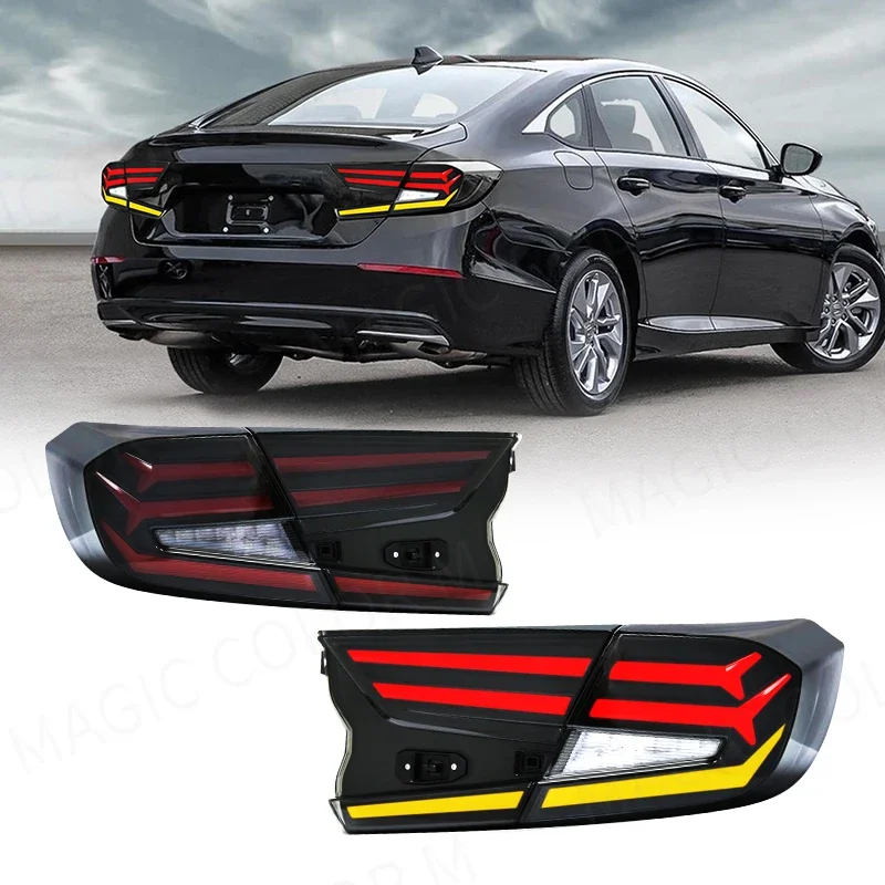 For Honda Accord 2017 2018 2019 2020 Tail Lamps Car Tail Lights Auto Fog Rear Warning Brake Stop Turn Signal Parking Lights 12V