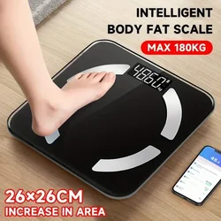 Smart Body Fat Scale High Precision Bluetooth Weight Scale with HD Display and Mobile App Connection for BMI Fat  Muscle