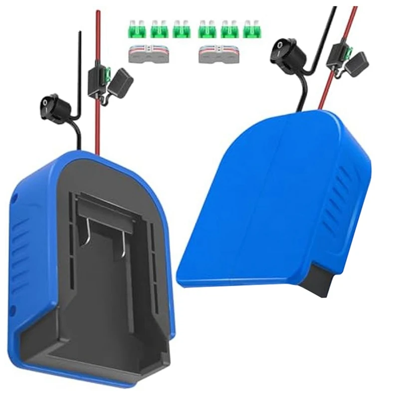 

AA51 2Pcs Power Wheel Battery Adapter For Kobalt 24V Max Battery Adapter Converter Kit 14 AWG Wire With Fuse & Wire Terminals