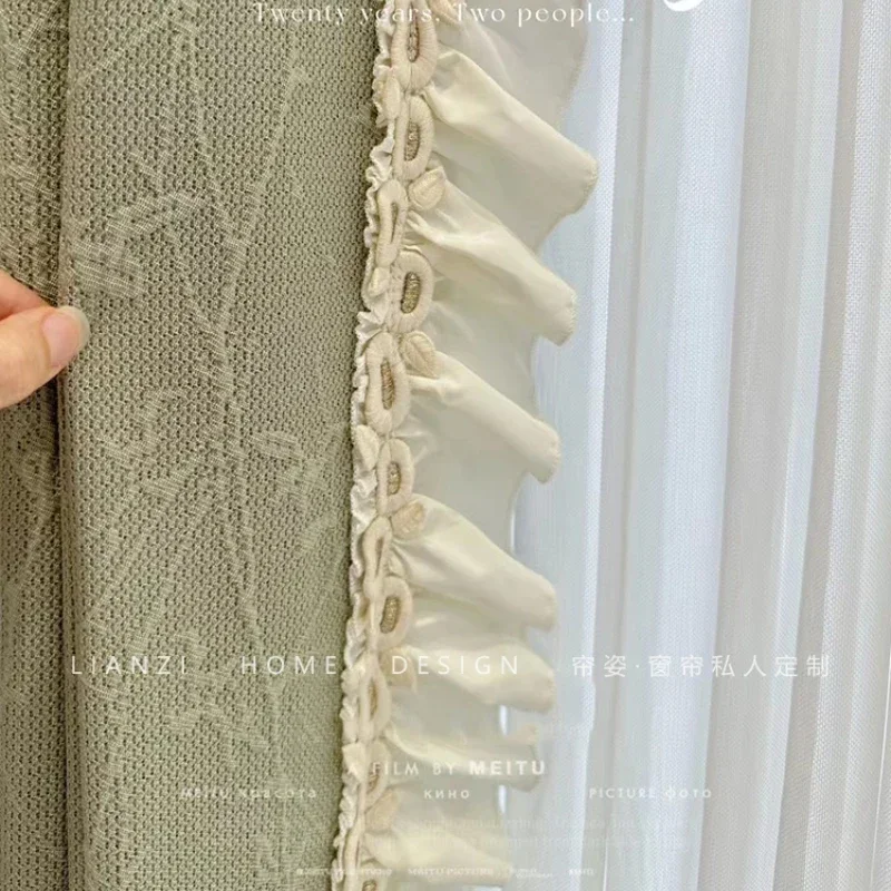 

Chenille Thickened Jacquard Vines Are Fresh Luxurious Romantic Decor Curtains for Living Room Bedroom Dining Study Custom Size