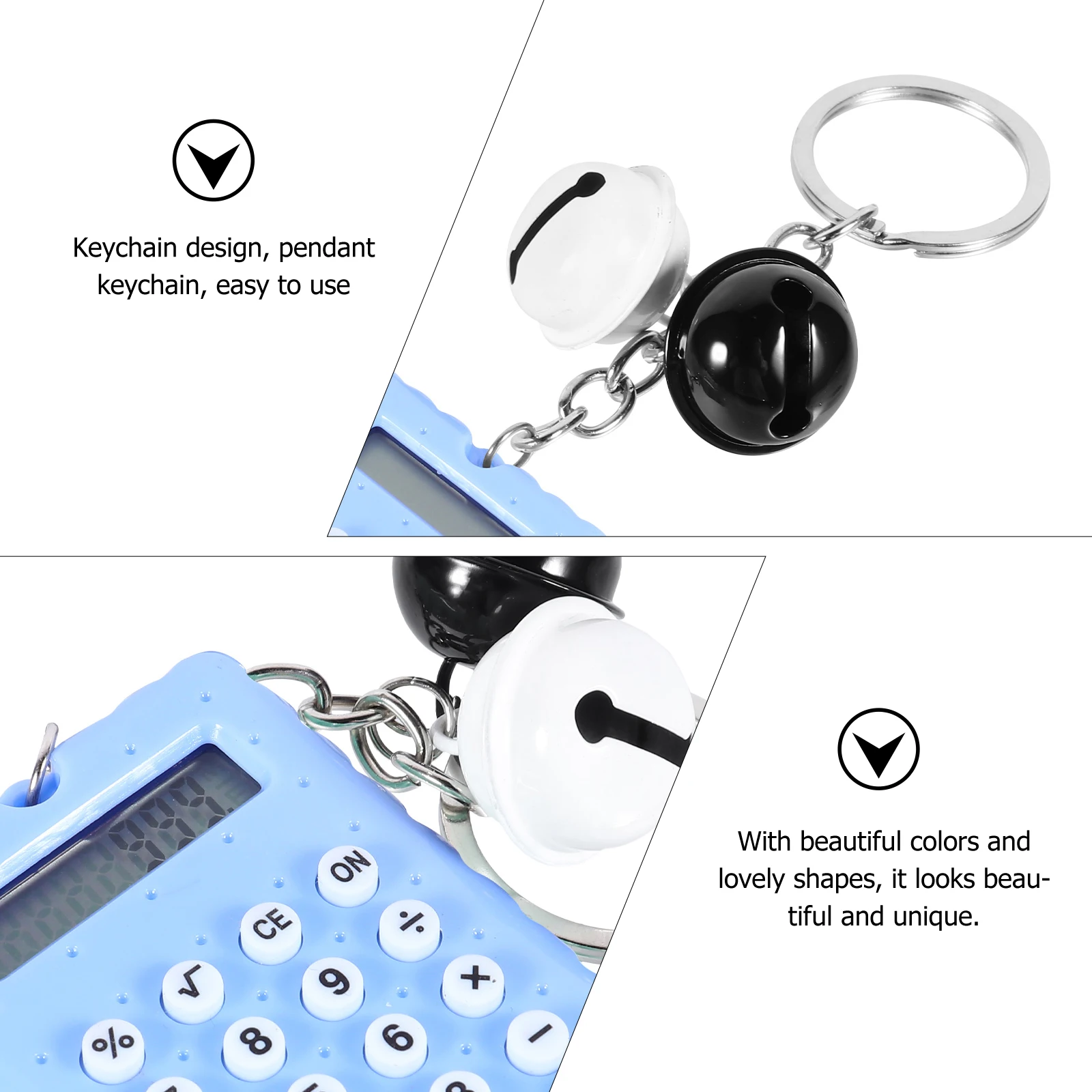 

Mini Calculator Key Chain Portable Cute for School Pocket Size Calculators Small Keychain Student Kids