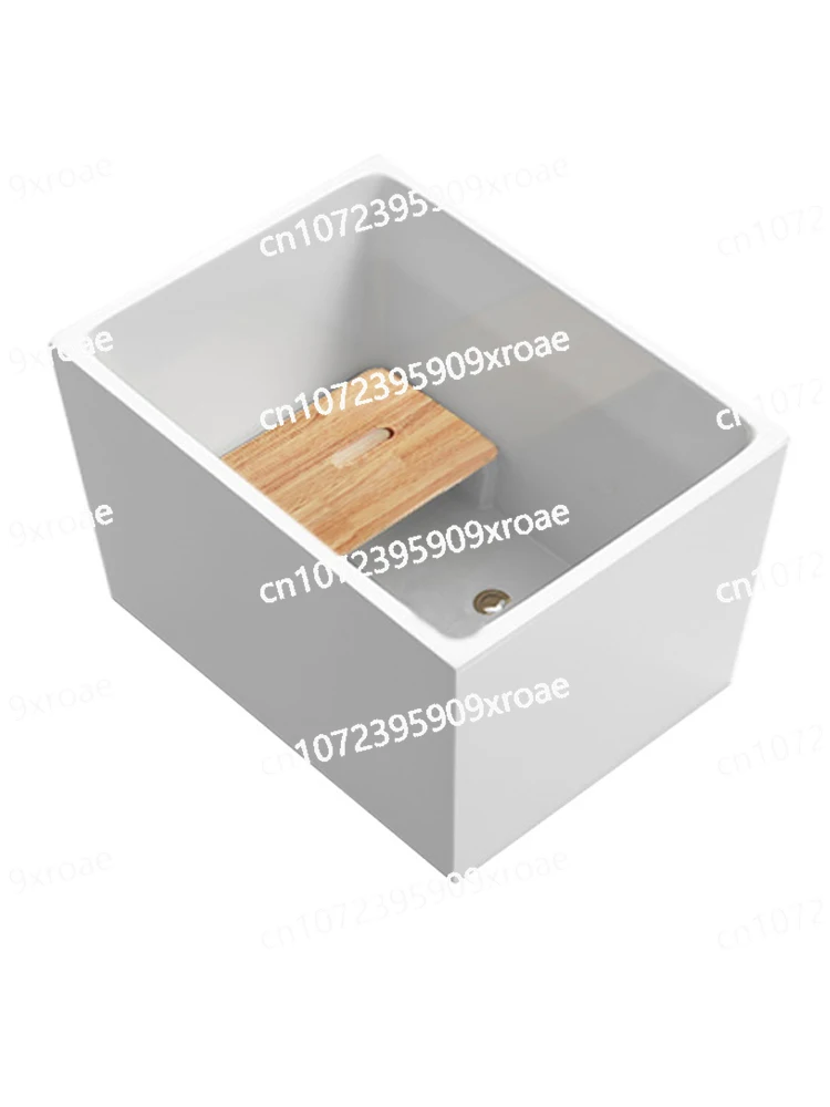 

Bathtub Bath Barrel Acrylic Household Adult Small Apartment Japanese Deep Bubble Independent Installation-Free Movable