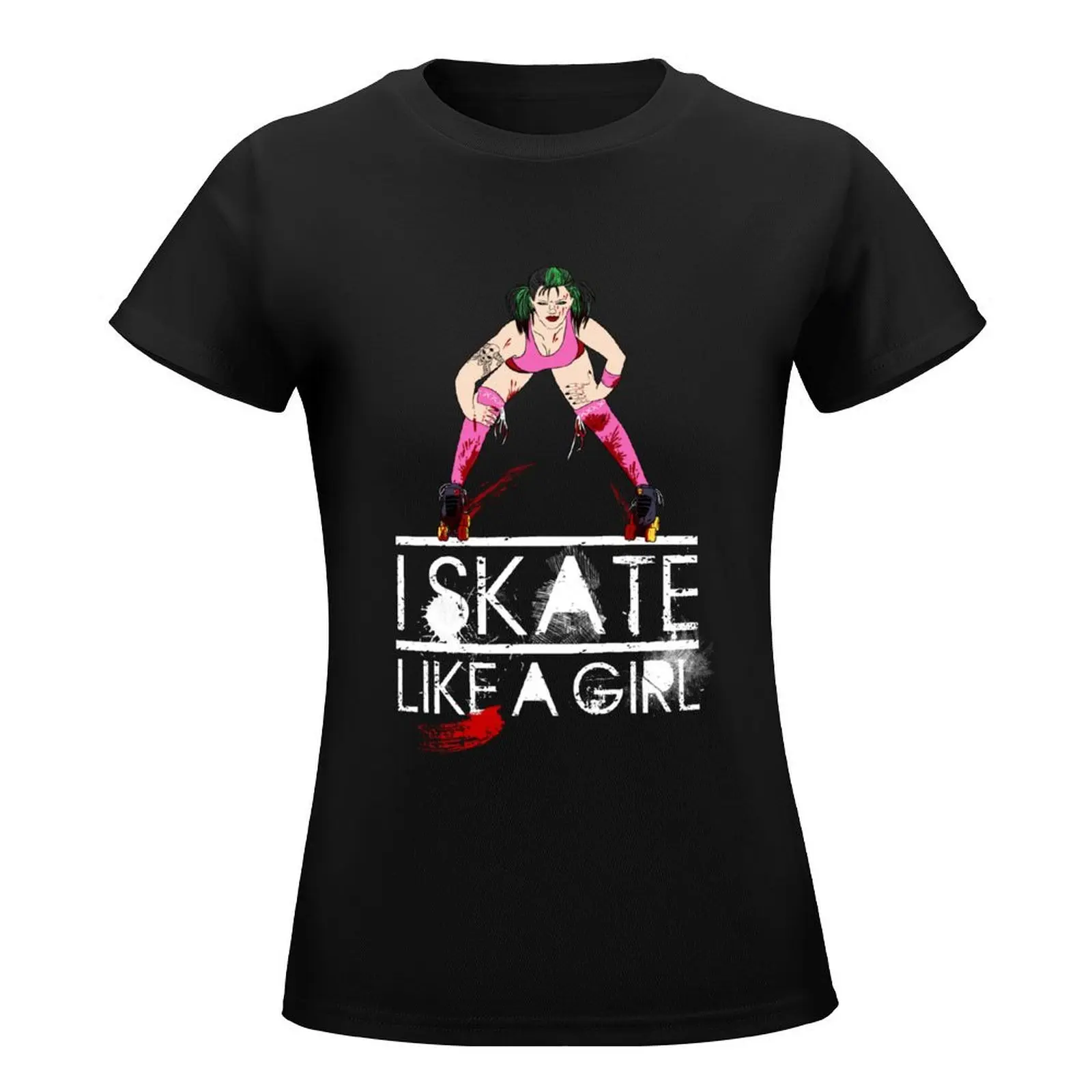 Skate like a Girl T-Shirt aesthetic clothes anime clothes western t shirts for Women