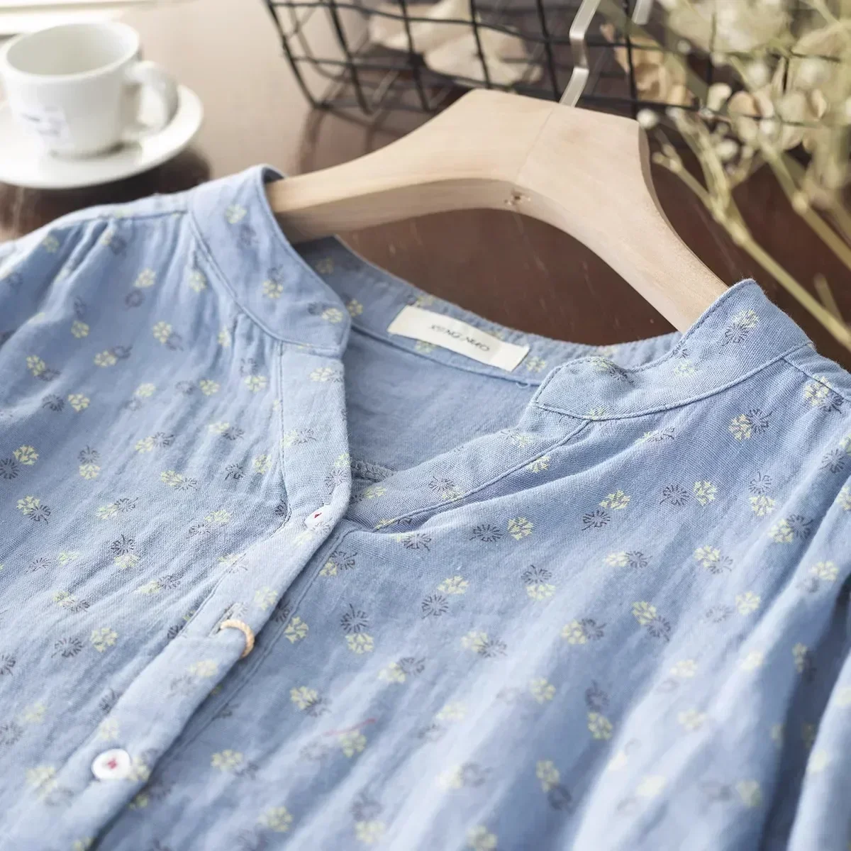 

Осенние льняные белые рубашки, женские топы с отложным воротником, однобортные свободные повседневные длинные блузки с длинными рукавами, новинка весны T38105JC