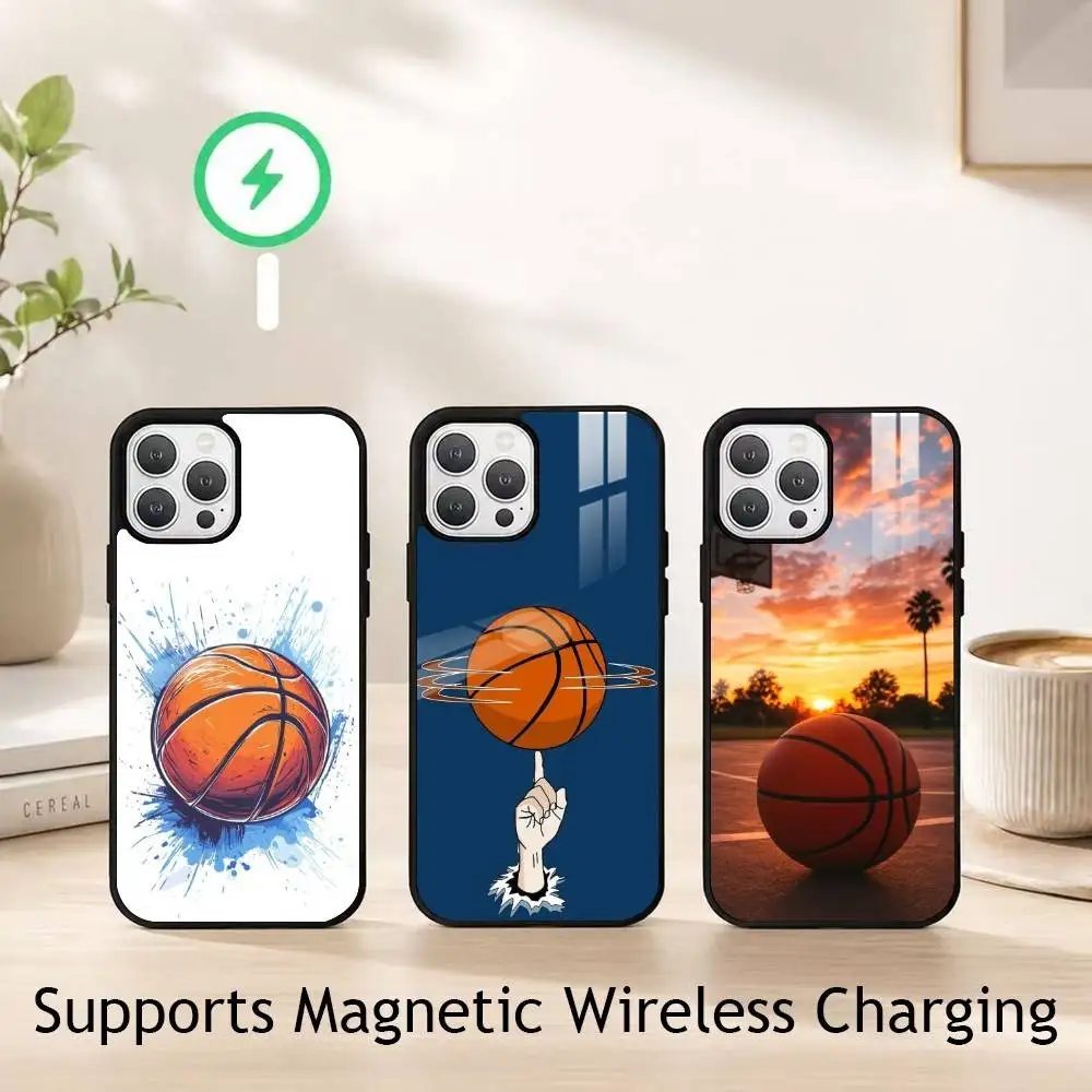 Sport Basketball-L Basket gift Phone Case For iPhone18,17,16,15,14,13,12,11 Plus,Pro Supports Magnetic Wireless Charging