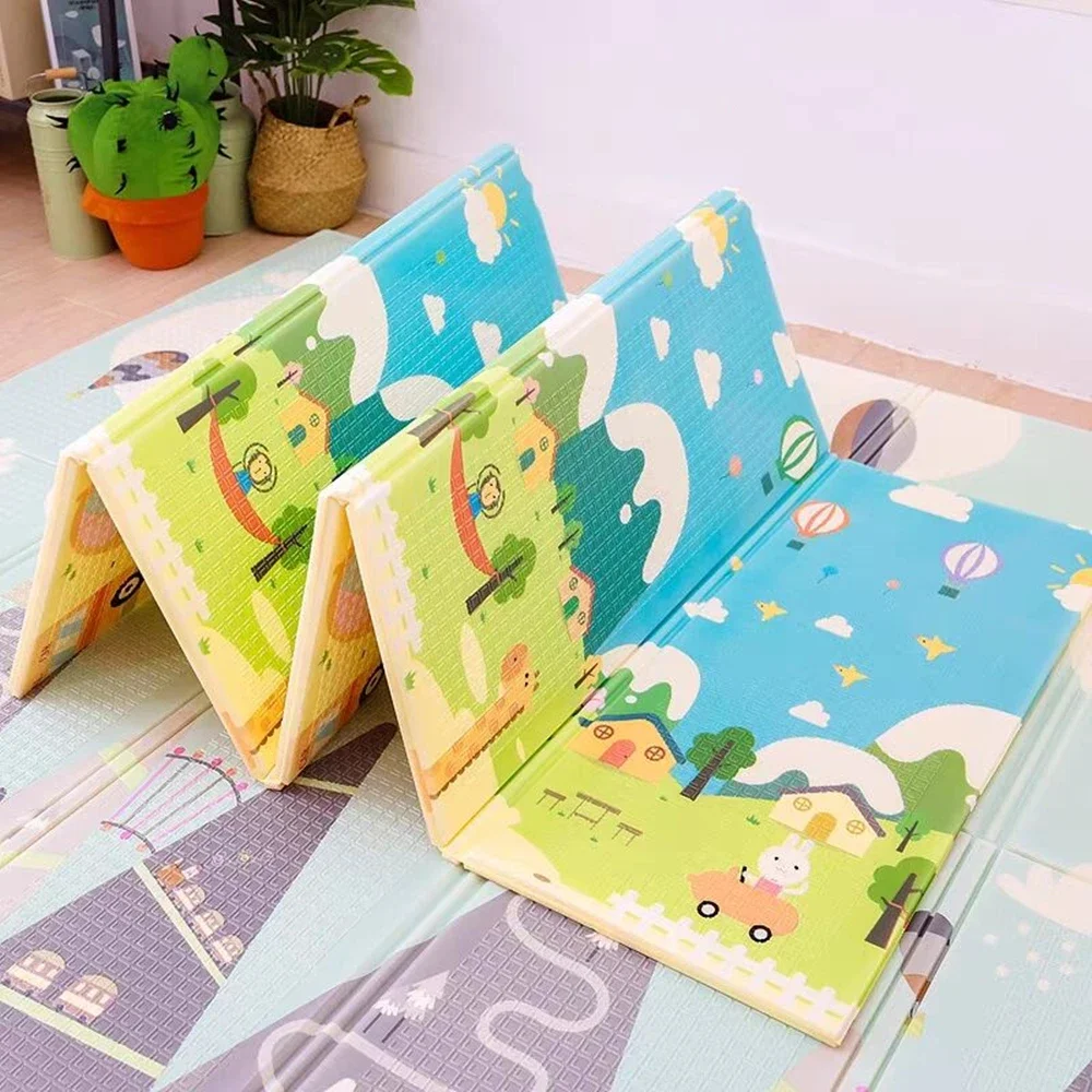 Baby Folding Mat XPE Foam Puzzle Kids Rug 1cm ThickToddler Crawling Pad Games Children's Toys Activity Developing Mats 180*100cm