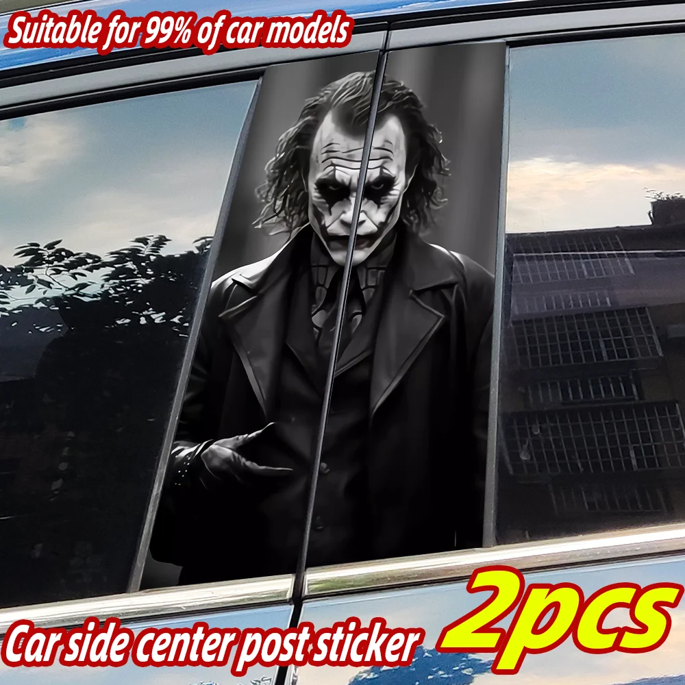 

Joker Car Stickers Auto B Pillar Waterproof Funny Sunscreen Decor Cover Scratches Car Doors Pillar Vinyl Decals Accessories