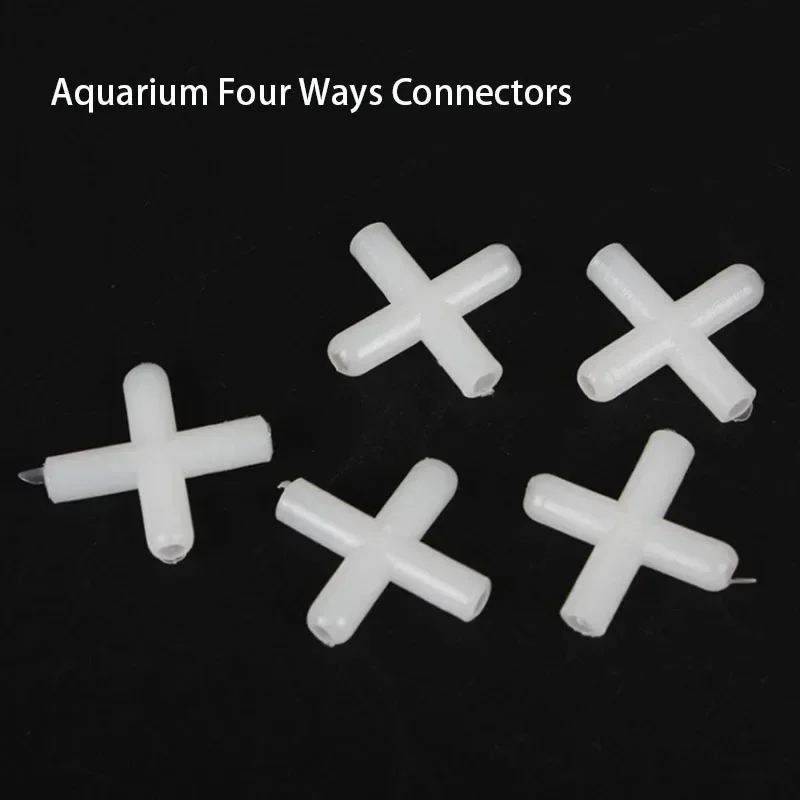 10pcs/lot 4mm Plastic Aquarium Fish Tank Air Pump Connector T Shaped Connector Control Valve Air Pipe Tube Accessories