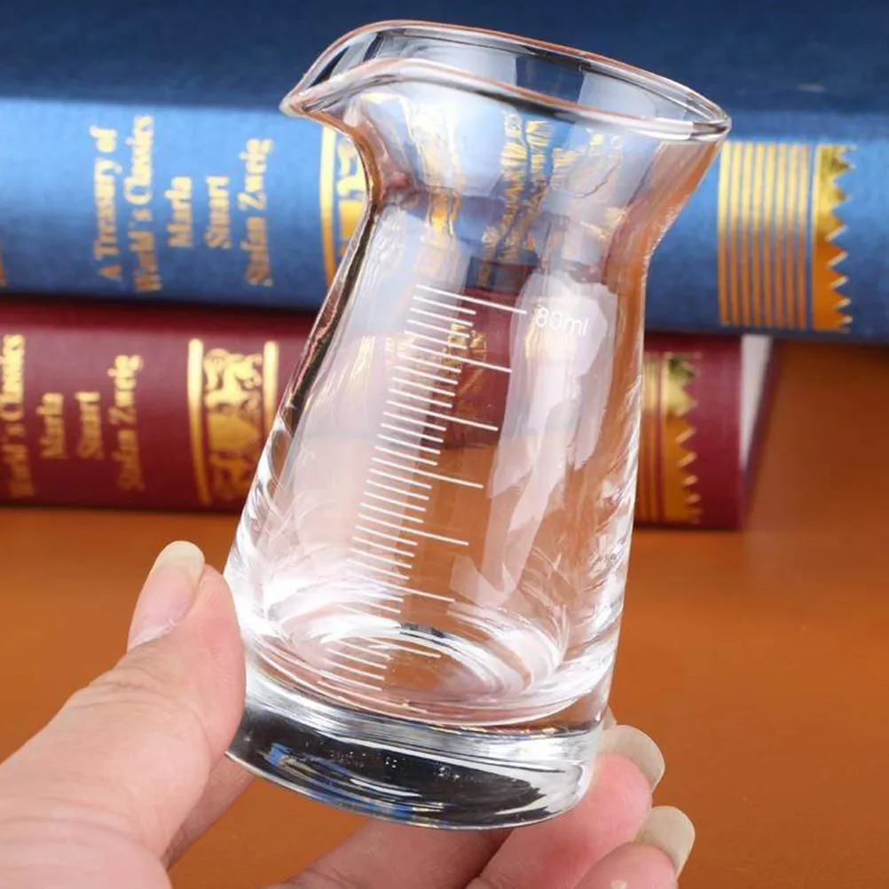

6Pcs Glass Drinks Measuring Cups Clear Smooth Body Bar Tool for Beer Vodka Whiskey Liquid Measuring Beaker Glass Cup