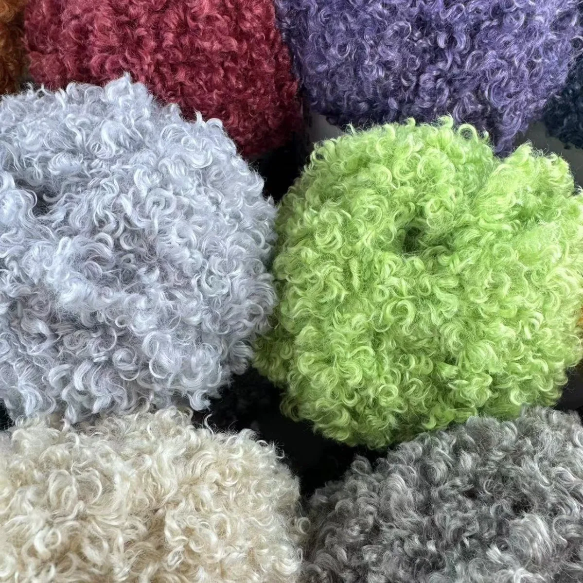 Wool Curl Fancy Yarn Fur Bag Handmade DIY Wool Curl Teddy Wool Yarn Discount