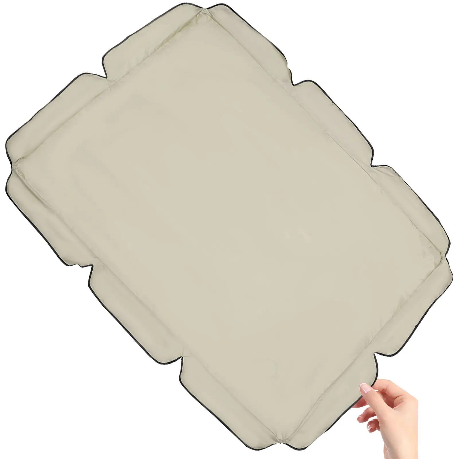 

Garden Swing Cover 142X120Cm Beige Waterproof Outdoor Sunshade Protector For Hammock Chair Double Seat Durable Swing Cover