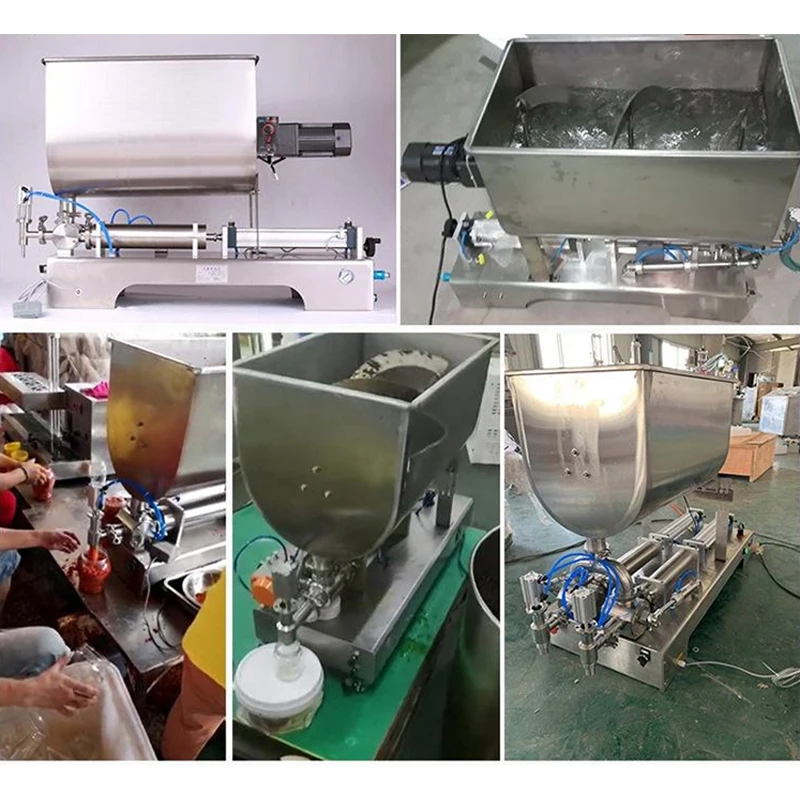 

PBOBP Машина для наполнения говяжьего соуса/консерва, 1000 мл U-образная бункерная машина для перемешивания, подходит для материалов из крупных частиц