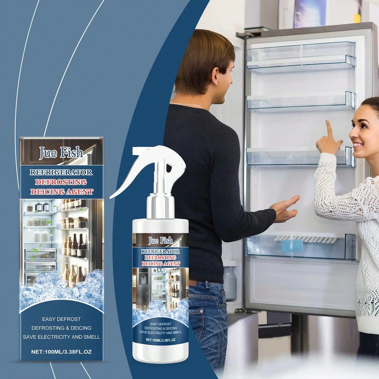 1pc Refrigerator Defrosting & Ice Removal Cleaner, Household & Cold Storage Use De-icing stain cleaner