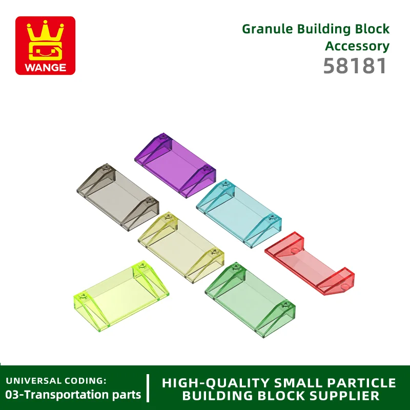 20Pcs/lot 58181 Windshield Block Moc Diagonal Brick Color Accessories Compatible with Bricks DIY Children's Toy Building Blocks