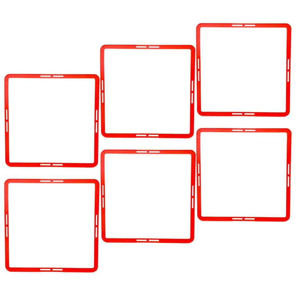 

6 шт. квадратный круг на ловкость, портативные кольца, оборудование для тренировок, футбольный тренировочный композитный материал для футбольных кругов