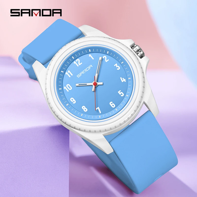 SANDA 3274 New 2025 Student Leisure Quartz Watch Simple Waterproof Young Outdoor Sports Fashion Children's Watch reloj niño