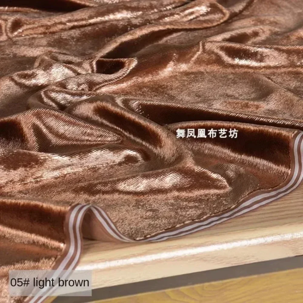 

Golden Velvet Bright Thread Clothing Fabric for Cheongsam Dress Fashion Apparel Diy Sewing Cloth By The Meter Material