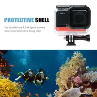 Protective Case Waterproof Protective Cover Shell Panoramic Version Support 40m Snorkeling for Insta360 One Rs 4k Action Camera