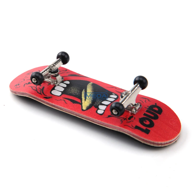 Wooden Finger Skateboards DIY Skate Park Tech Parts Deck Stunt Professional Skateboard Metal Bracket Bearing Wheel Tabletop Toys