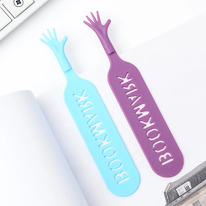 4 Pcs/Set 'Help Me' Colorful Bookmarks Set Plastic Novelty Book Reading Item Creative Gift for Kids Children Stationery