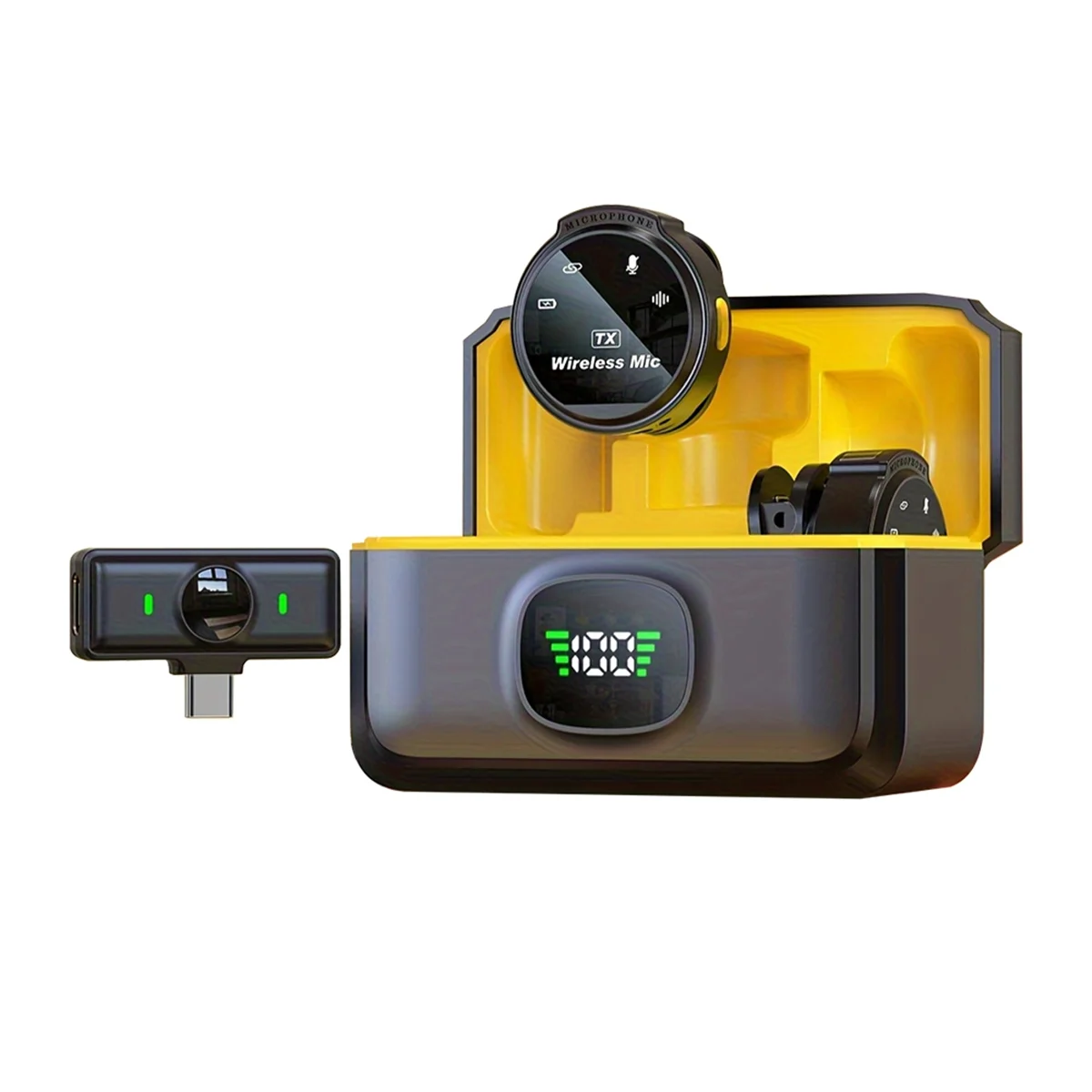 

ABQR J6 Беспроводной петличный микрофон Plug & Play Нагрудный микрофон для записи видео Vlog Прямая трансляция и интервью Type-C