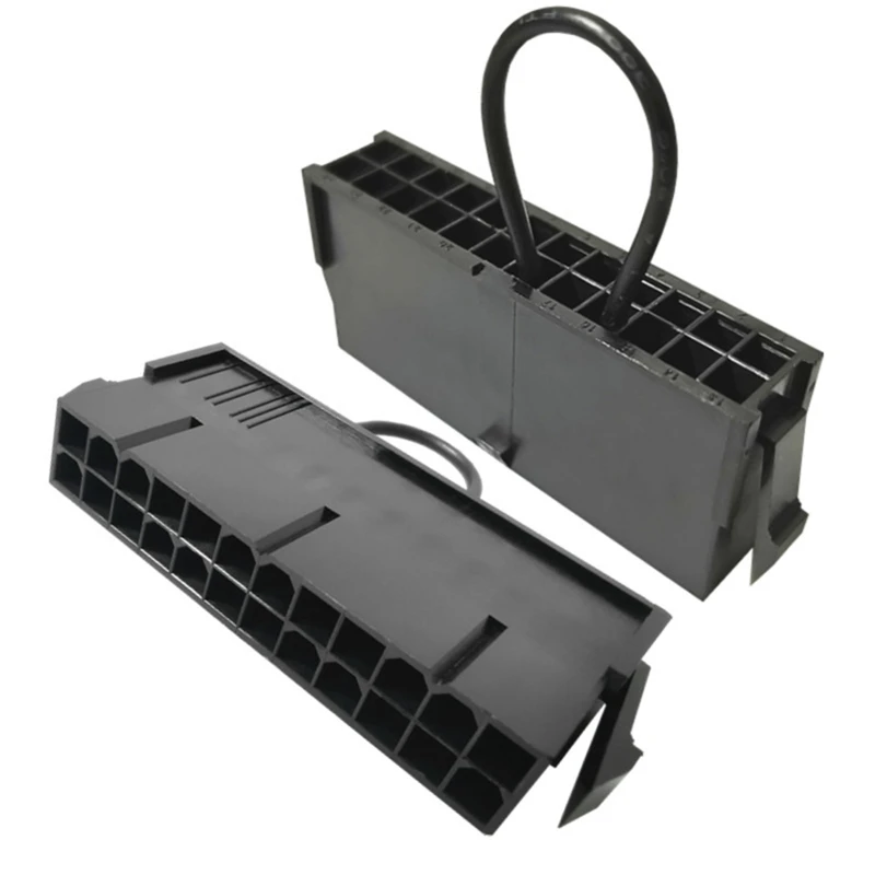 24 Pin ATX Power Switch Power On/Off Switch Jumper Bridge Adapter for Head Black 4.5x2.2cm/1.77x0.87in Drop Shipping