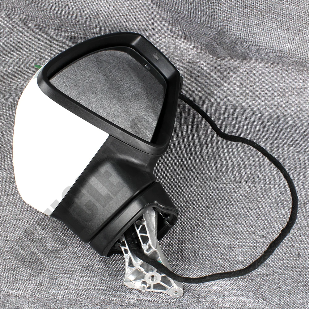 Untuk Volkswagen Tiguan 2017 2018 2019 2020 2021 2022 2023 sisi kanan 9-Pin putih dicat kaca spion Mirror