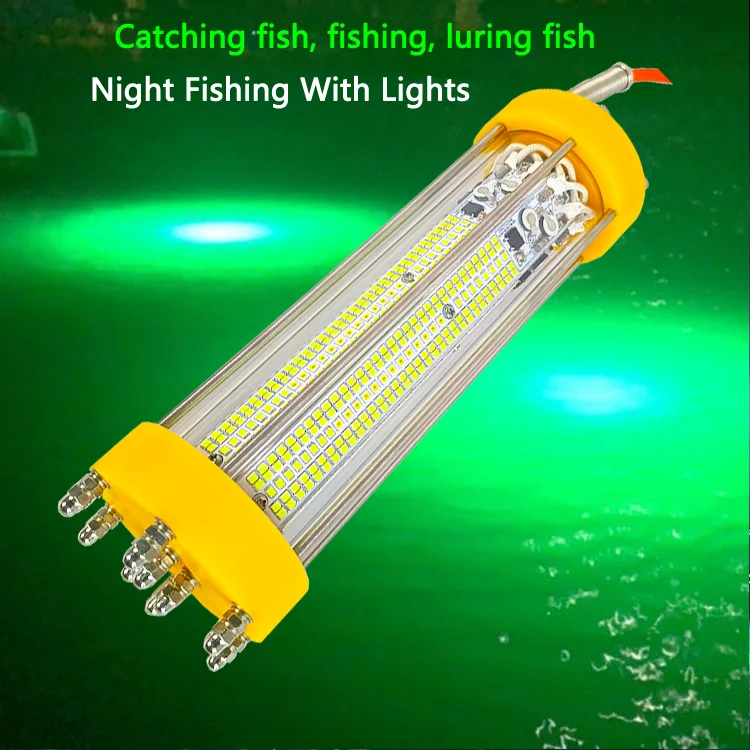 Underwater Fishing Lights 12V 600W Catching Fish Fishing Luring FishSquid Fishing Lamp Salmon Farming Light Water Proof Fi