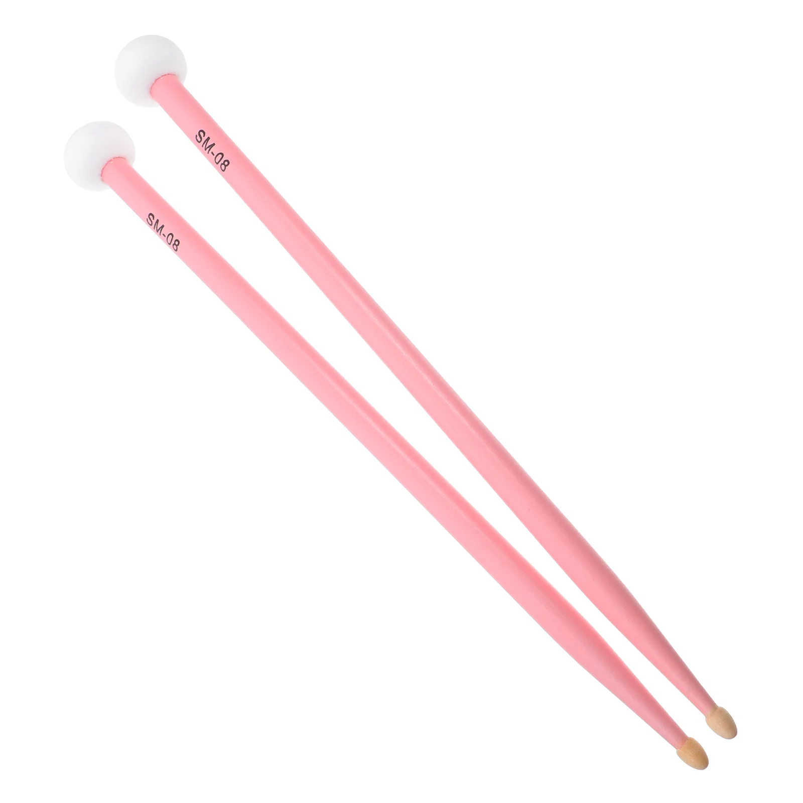 

1Pair Maple Wood Drumsticks Double-Head Felt Drum Mallets for Timpani Drum Set Percussion Instruments Drummer Accessories