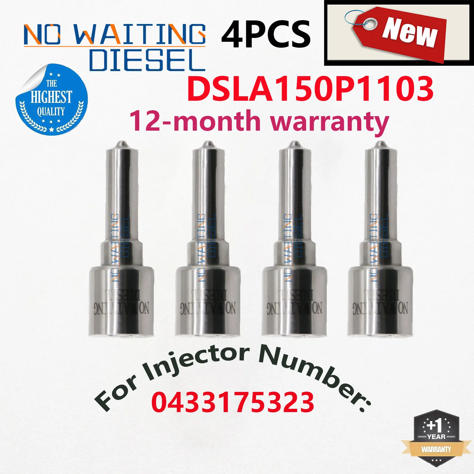 4 шт. DSLA150P1103 форсунка Common Rail для замены 0433175323 Инжекторные системы DSLA 150P 1103 для инжектора Bosch 4 шт. DSLA150P1103 форсунка Common Rail для замены 0433175323 Инжекторные системы DSLA 150P 1103 для инжектора Bosch