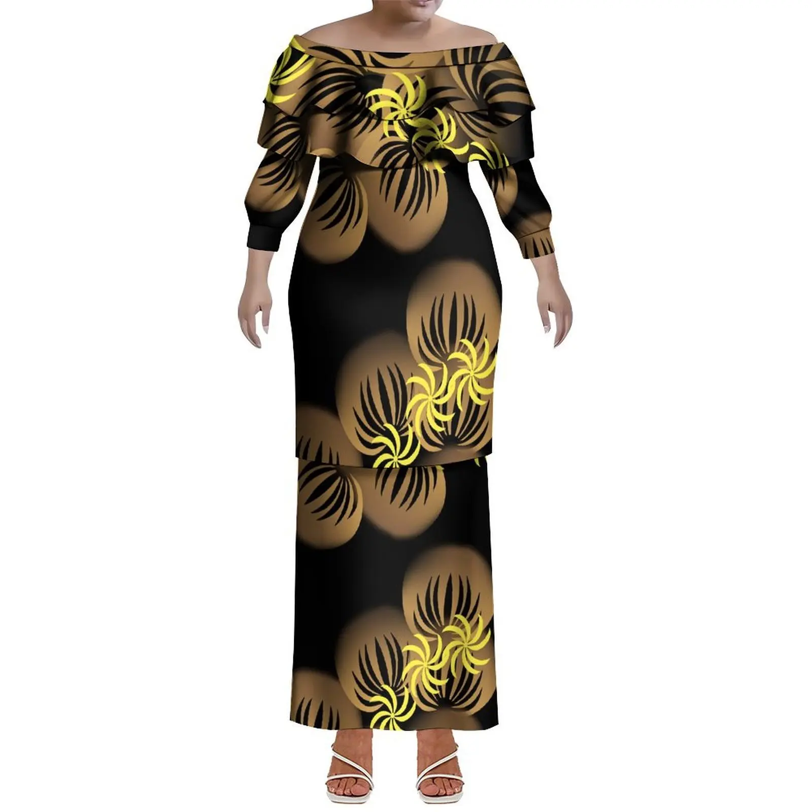 

Custom Polynesian Puletasi Summer Round Neck Tight Dress Women Samoa Fiji Print Casual Lightweight Fashion