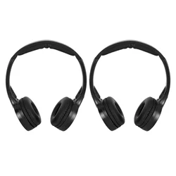 2 Channel Cordless Headphone Stereo Infrared Audio Headset Foldable Lightweight Music Earphone For Car
