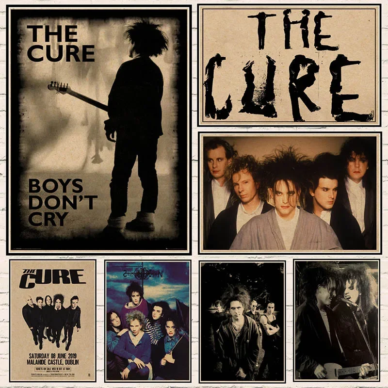 Vintage The Cure Rock Band Star Wall Art, HD Canvas Print Poster, Suitable for Home, Living Room, Room Decoration Painting