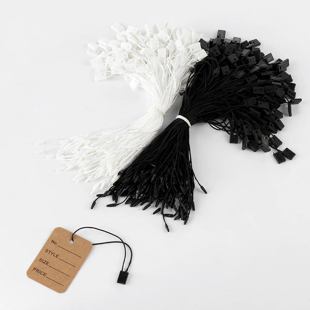 500/1000PCS Price Tags Hang Tag String Clothing Garment Tags Polyester String Tag Seal Clothing Printed Label