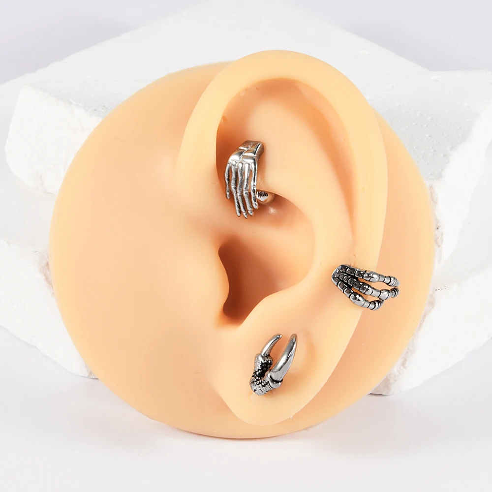 Surgical Steel Skeleton Hand Labret Lip Stud, Body Piercing