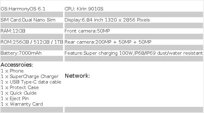 Original Huawei Nova 16 Ultra Mobile Phone 6.84" 120Hz Display Kirin 9010S HarmonyOS 6.1 Camera 200MP Battery 7000mAh Smartphone