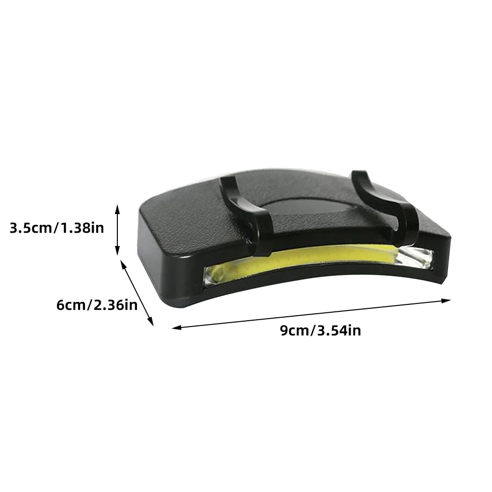 2 Buah Lampu Depan Clip On Cob Portabel Tahan Lama Kecerahan Tinggi untuk Aktivitas Luar Ruangan Mendaki Berkemah Berlari Bersepeda