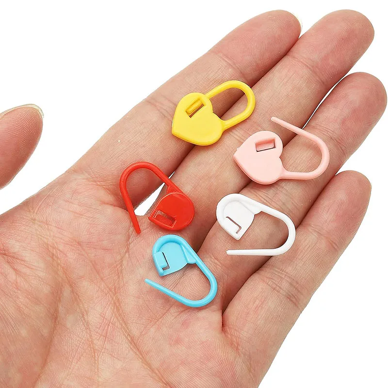 50-100pcs Plastic Crochet Yarn Weave Markers Resin Small Clip Locking Stitch Knitting Tools Needle Clip Mark Sewing Tool